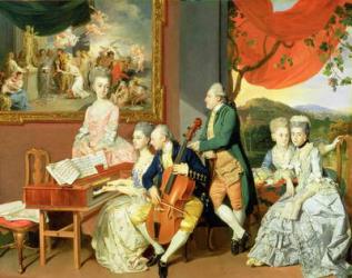 George, 3rd Earl Cowper, with the Family of Charles Gore, c.1775 (oil on canvas) | Obraz na stenu
