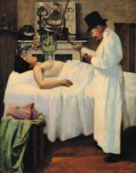 The First Attempt to Treat Cancer with X Rays by Doctor Chicotot, 1907 (oil on canvas) | Obraz na stenu