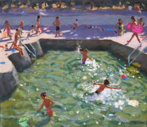 Childrens pool,Vrsar,Croatia,2017, (oil on canvas) | Obraz na stenu