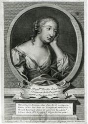 Medallion portrait of Madame de La Fayette, French novelist (engraving) | Obraz na stenu