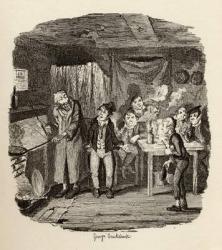 Oliver introduced to the respectable old gentleman, from 'The Adventures of Oliver Twist' by Charles Dickens (1812-70) 1838, published by Chapman & Hall, 1901 (engraving) | Obraz na stenu