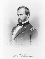 General William T. Sherman, c.1865 (engraving) | Obraz na stenu