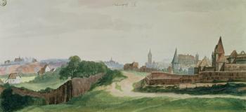 View of Nuremberg, 1496-97 (w/c on paper) | Obraz na stenu