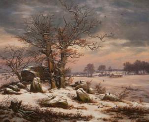 Winter Landscape. Near Vordingborg, 1827 (oil on canvas) | Obraz na stenu