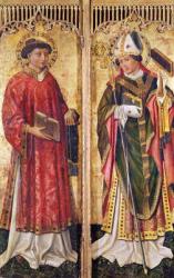 St. Stephen and St. Blaise, from the Altarpiece of Pierre Rup, c.1450 (oil on panel) | Obraz na stenu