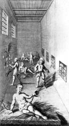 Illustration of Bedlam from 'A Tale of a Tub' by Jonathan Swift, fifth edition published 1710 (engraving) | Obraz na stenu