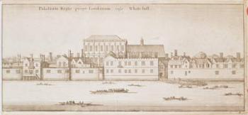 View of Whitehall, 1645 (engraving) (b/w photo) | Obraz na stenu