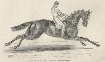 'Refraction', the winner of 'The Oaks', from 'The Illustrated London News', 7th June 1845 (engraving) | Obraz na stenu