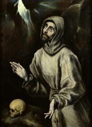 St. Francis of Assisi Receiving the Stigmata, c.1595 (oil on canvas) | Obraz na stenu