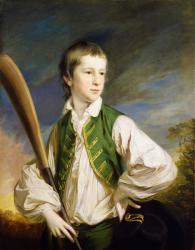 Charles Collyer as a boy, with a cricket bat, 1766 (oil on canvas) | Obraz na stenu