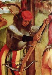 The Martyrdom of St. Sebastian, detail of an archer (oil on panel) (detail of 165896) | Obraz na stenu