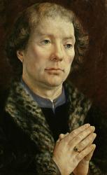 The Carondelet Diptych: left hand panel depicting Jean Carondelet (1469-1545) Dean of Besancon church, 1517 (oil on panel) (see also 97189 & 210363) | Obraz na stenu