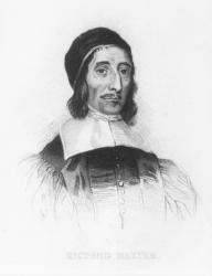 Portrait of Richard Baxter (1615-91) (engraving) (b/w photo) | Obraz na stenu