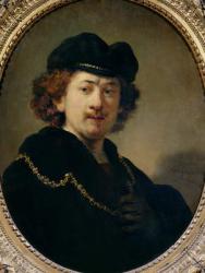 Self Portrait with Hat and Gold Chain, 1633 (oil on panel) | Obraz na stenu