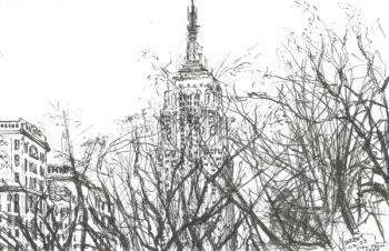 View from cafe New York, 2003, (Ink on paper) | Obraz na stenu