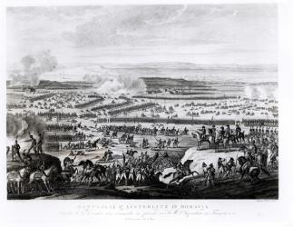 The Battle of Austerlitz in Moravia, 2 December 1805, engraved by Antonio Verico (b. c.1775) (engraving) (b/w photo) | Obraz na stenu