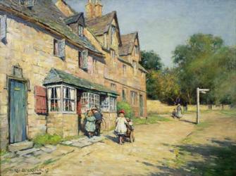 Cotswold village, 1917 (oil on canvas) | Obraz na stenu