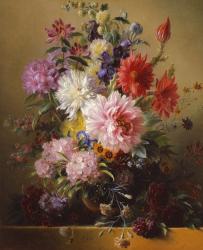 Still life with flowers, 1837 (oil on canvas) | Obraz na stenu