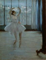 Dancer in Front of a Window (Dancer at the Photographer's Studio) c.1874-77 (oil on canvas) | Obraz na stenu