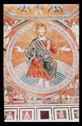 Reproduction of the mosaic of the Last Judgement in the Baptistery, Florence (colour litho) | Obraz na stenu