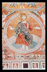 Reproduction of the mosaic of the Last Judgement in the Baptistery, Florence (colour litho) | Obraz na stenu