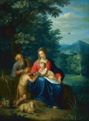 The Holy Family with the Infant St. John the Baptist | Obraz na stenu