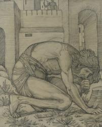 Nebuchadnezzar Eating Grass, 1878 (chalk on paper) | Obraz na stenu