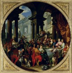 Feast under an Ionic Portico, c.1720-25 (oil on canvas) | Obraz na stenu