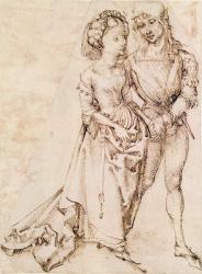 A Young Couple, 1484-94 (pen & ink on paper) | Obraz na stenu