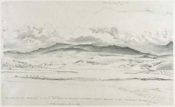 Mountain Panorama in Wales - Cader Idris (black chalk on paper) | Obraz na stenu