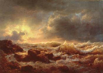 Clearing Up - Coast of Sicily, 1847 (oil on canvas) | Obraz na stenu