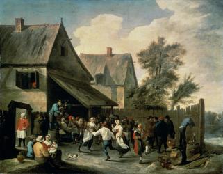 A Country Dance (oil on canvas) | Obraz na stenu