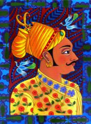 Maharaja with blue birds, 2011, (oil on canvas) | Obraz na stenu