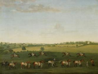 Sir Charles Warre Malet's String of Racehorses at Exercise (oil on canvas) | Obraz na stenu