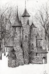 Gatehouse of The Castle in the forest of Findhorn, 2006, (ink on paper) | Obraz na stenu