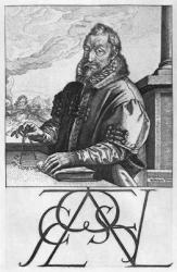 Christophe Plantin (c.1520-89) (engraving) (b/w photo) | Obraz na stenu