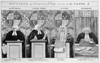 Sittings at Westminster Hall courts, 1816 (etching) | Obraz na stenu