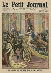 Princess Radziwill at a fancy dress ball in Rome, front cover illustration from 'Le Petit Journal', supplement illustre, 16th February 1913 (colour litho) | Obraz na stenu