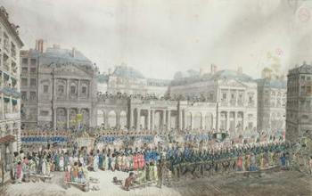 Napoleon's coronation procession passing the Council of State, 2 December 1804 (coloured engraving) | Obraz na stenu