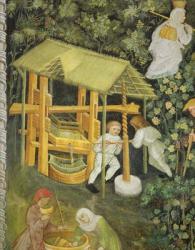Crushing grapes. The wine press (fresco) | Obraz na stenu