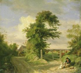 Gut Neverstaven, near Oldesloe, 1859 (oil on board) | Obraz na stenu