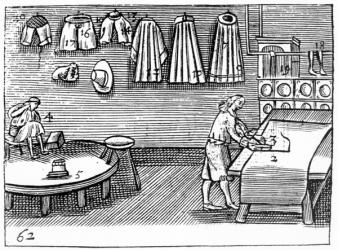 A Tailor (engraving) (b/w photo) | Obraz na stenu