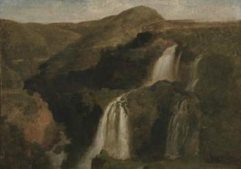 Falls of Tivoli (oil on paper mounted on canvas) | Obraz na stenu