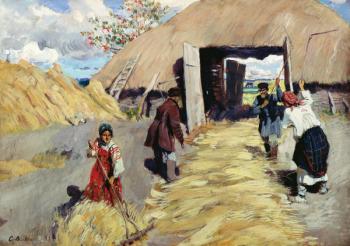 Threshing Floor, 1916 (oil on canvas) | Obraz na stenu