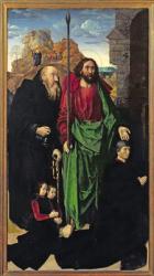 The Portinari Altarpiece, St. Thomas and St. Anthony the Hermit with Tommaso Portinari and two sons Antonio and Pigello, Left Wing, c.1479 (oil on panel) | Obraz na stenu
