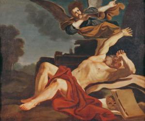 The Awakening of Saint Jerome, a copy after the work by Giovanni Francesco Barbieri (1591-1666), 1841 (oil on canvas) | Obraz na stenu