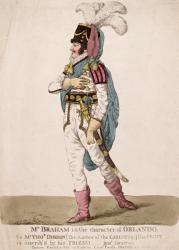 Mr. Braham in the character of Orlando from Shakespeare's 'As You Like It', pub. 1802 (coloured engraving) | Obraz na stenu