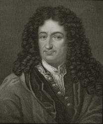 Godfrey William Leibnitz (1646-1716) from 'Gallery of Portraits', published in 1833 (engraving) | Obraz na stenu