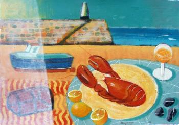 Lobster (oil on board) | Obraz na stenu