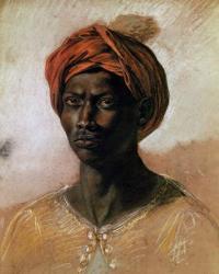 Portrait of a Turk in a Turban, c.1826 (pastel on paper) | Obraz na stenu